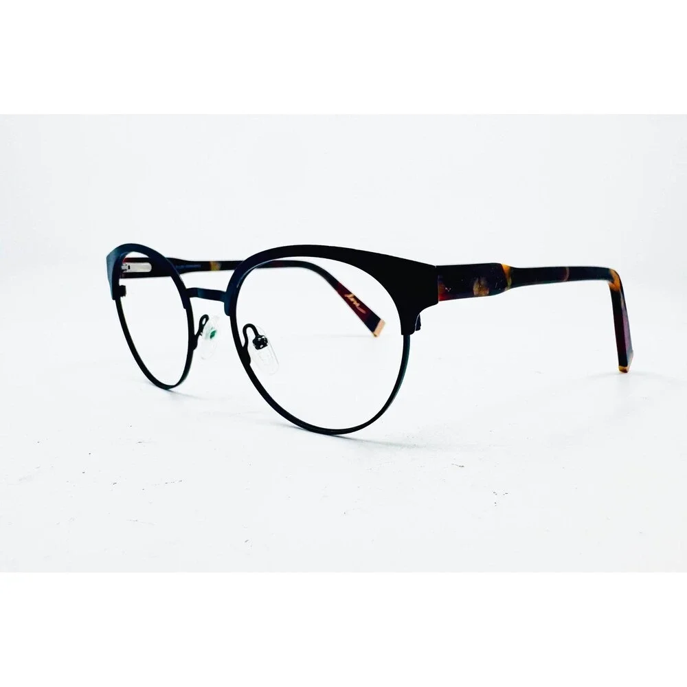 Ellen DeGeneres Eyeglass Frames Womens Black Tortoise Round ED503 50-19-143